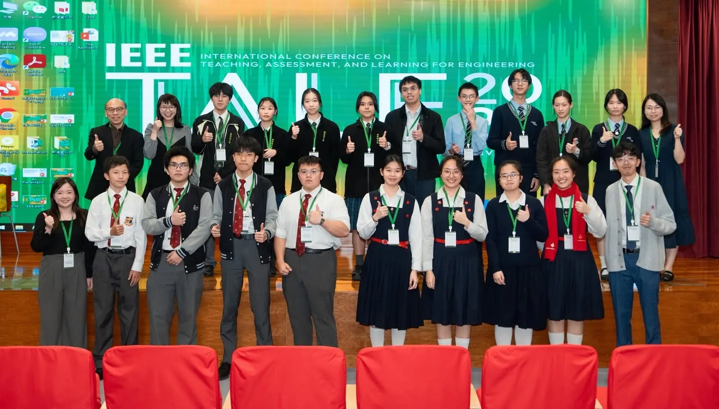 IEEE TALE 2025 K-12 學生工作坊教育科技交流合照